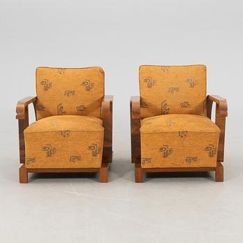 Armchairs, a pair of Art Deco, first half of the 20th century.