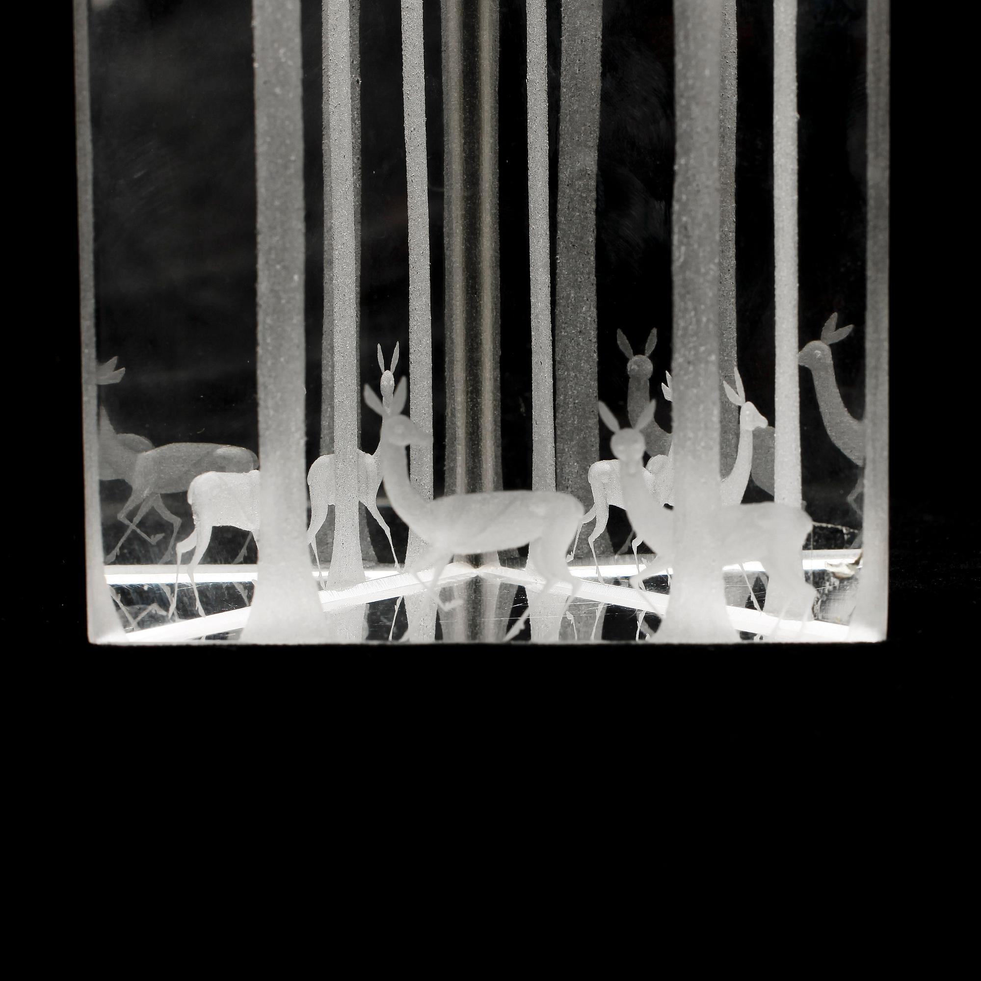 OBJEKT, 2 st. Glas, Orrefors, Sven Palmqvist resp Kosta.