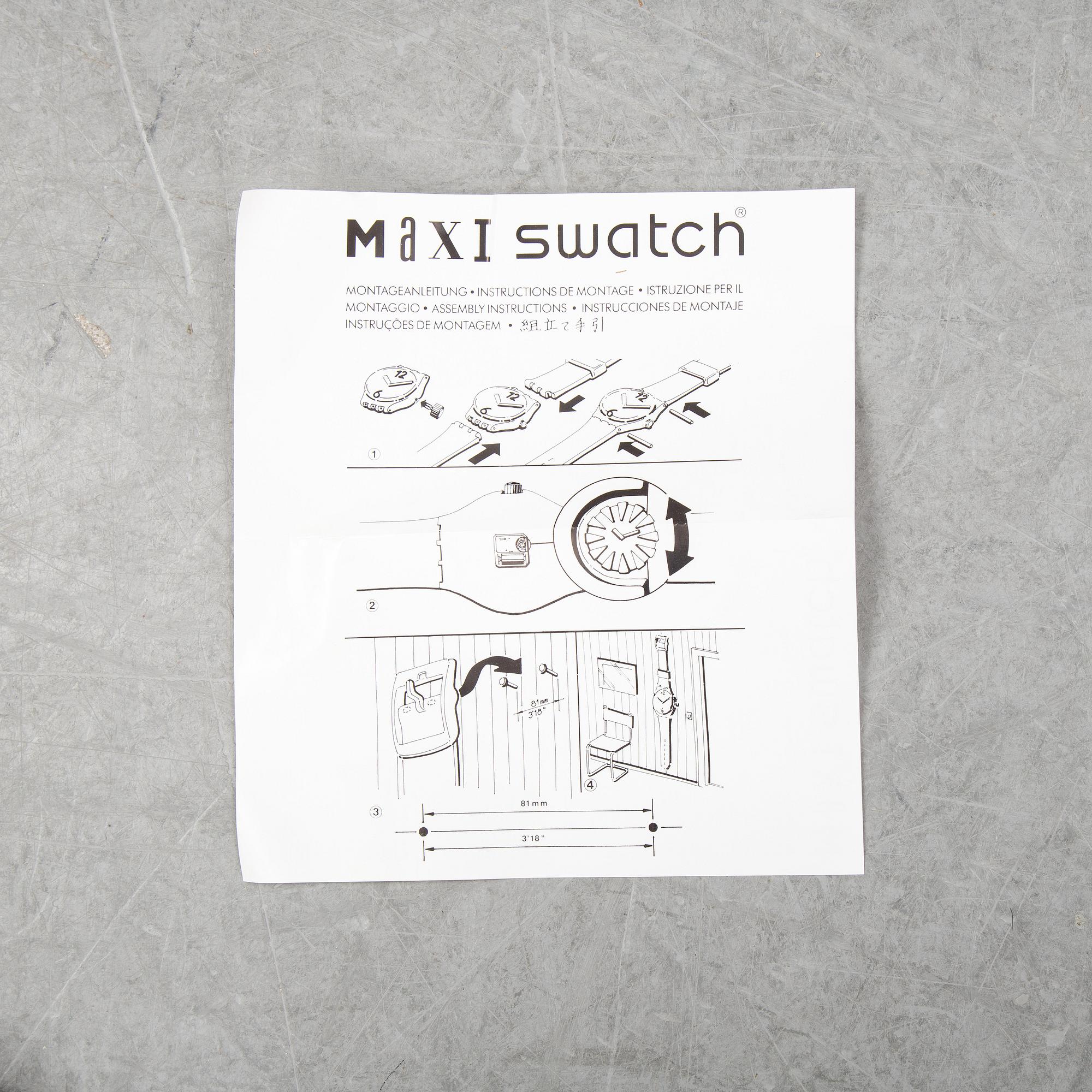 Swatch, Maxi Yugi, wall clock.