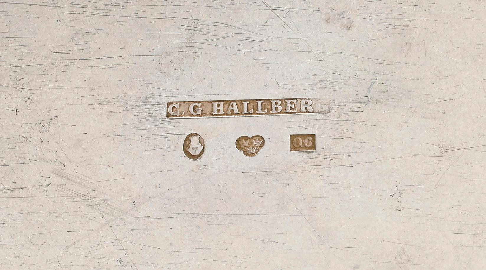 TE OCH KAFFESERVIS, 4 delar, silver, C G Hallberg, Stockholm, 1894. Totalvikt 1820 gram.