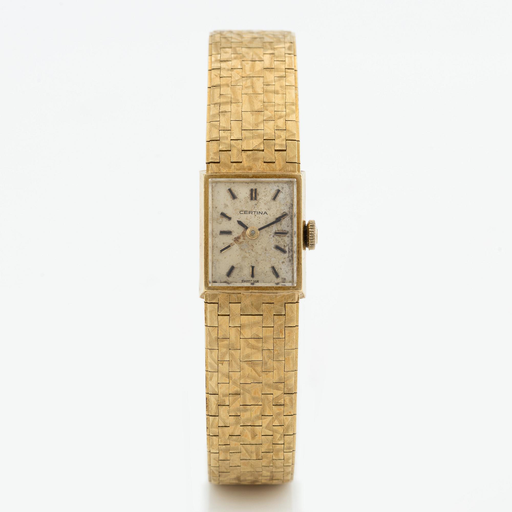 Certina, armbandsur, 18K guld, 14,5 mm.