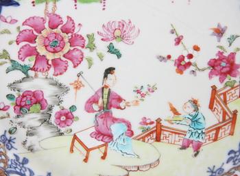 TALLRIKAR, 1+1, porslin, Kina 1700-tal.