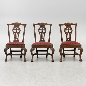 Chairs, 5 pcs, Chippendale, England, circa 1800.