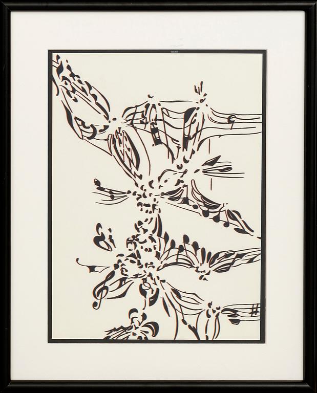POL BURY, colour lithographe, unsigned, from Derrière le Miroir nr 209 1974.