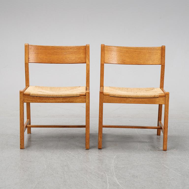Six oak chairs by Børge Mogensen, C.M. Madsens Fabriker, Denmark.