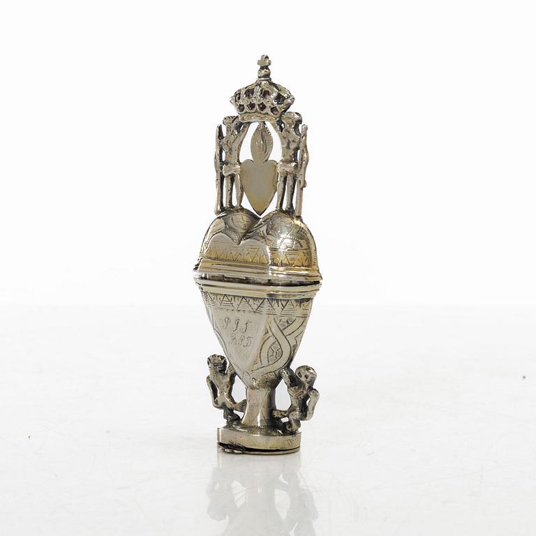 Scent box, silver, probably Denmark, dated 1803.