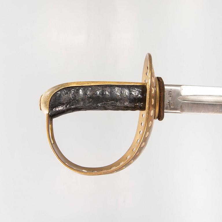 A Swedish cavalry sword 1893 pattern, with scabbard.