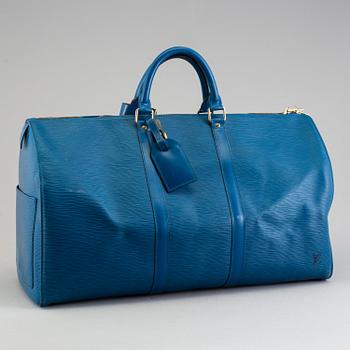 KEEPALL 50 EPI LEATHER TRAVEL BAG.