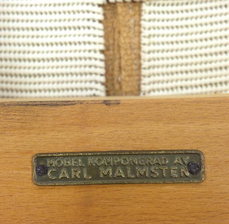 KARMSTOLAR, 6 st, Carl Malmsten, 1900-talets andra hälft.
