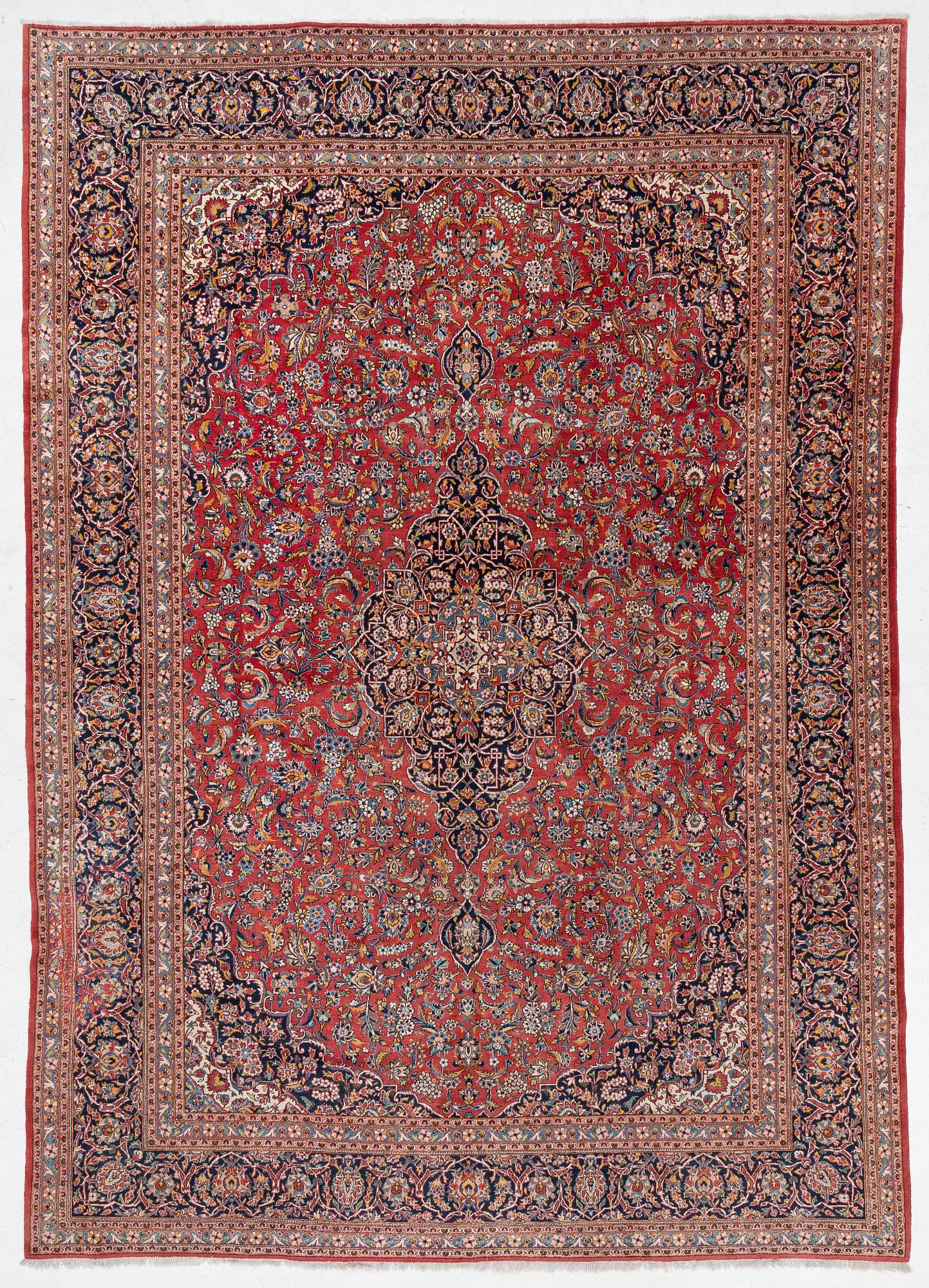 Carpet, Keshan, approx. 435 x 312 cm.