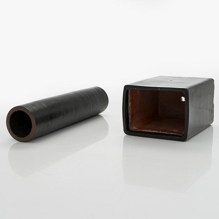 Marita Lybeck, two mid-20th century vases 'Milano' and '901', Oy Kera Ab.