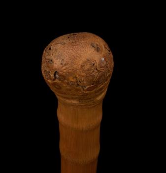 PROMENADKÄPP, bambu, Kina sekelskiftet 1800/1900.