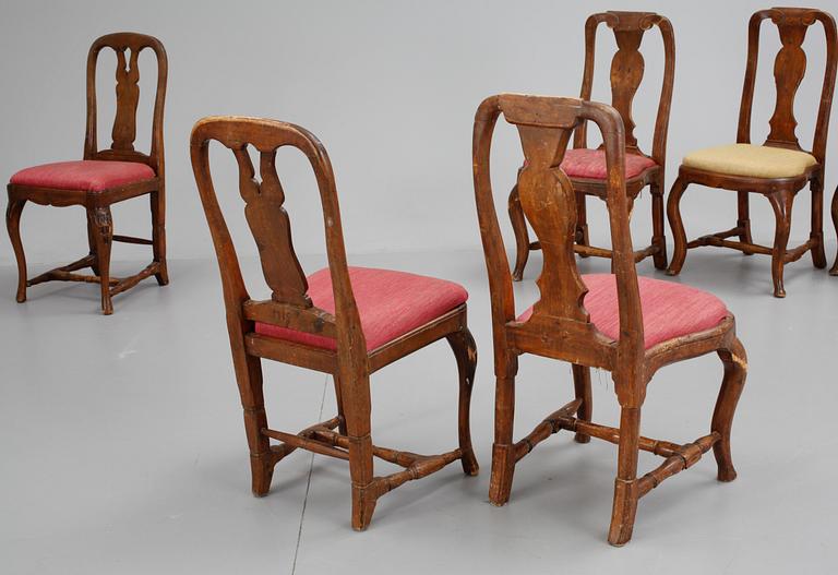 STOLAR, 4+2 st. Sverige, 1700-talets andra hälft. Rokoko.