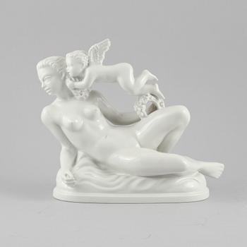 FIGURIN, porslin,Harald Salomon, monogramsignerad. Rörstrand.