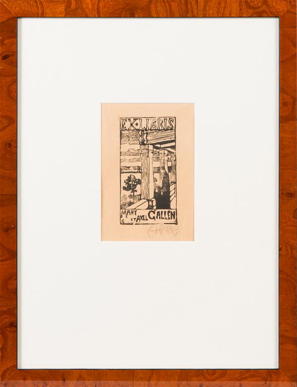 Akseli Gallen-Kallela, Ex libris Mary et Axel Gallén.