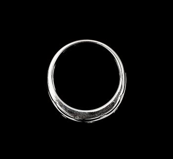 RING, 18k vitguld med briljantslipade diamanter, tot 0.31 ct enl gravyr.