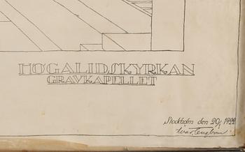 IVAR TENGBOM, blandteknik, signerad och daterad Stockholm 1922.