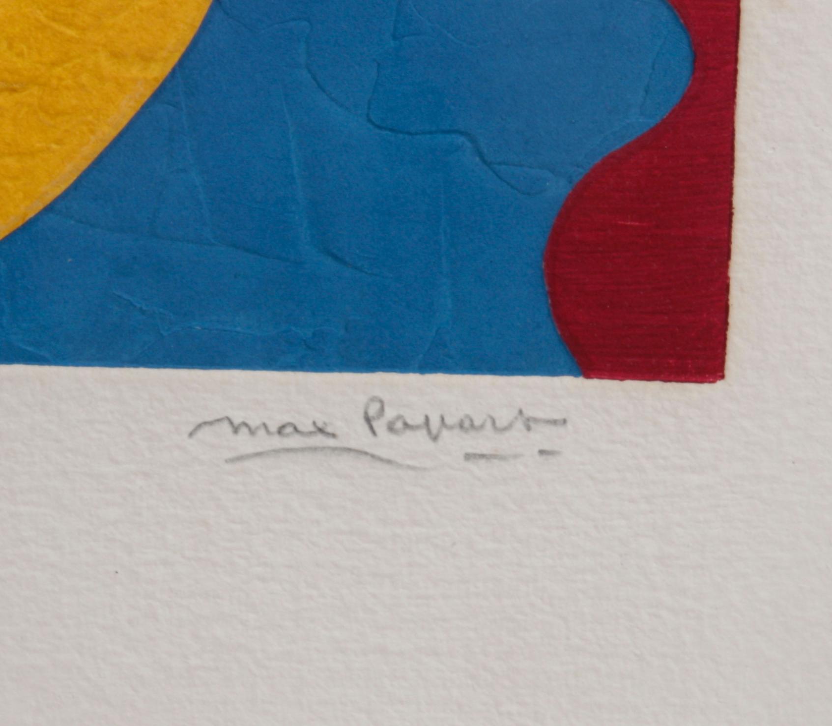 PAPART, MAX, karborundumetsning, sign o numr 19/75.