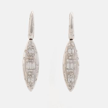Baguette and brilliant cut dimona earrings.