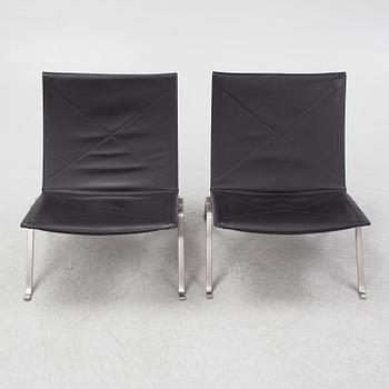 Poul Kjaerholm, fåtöljer, ett par, "PK22", Fritz Hansen, Danmark.