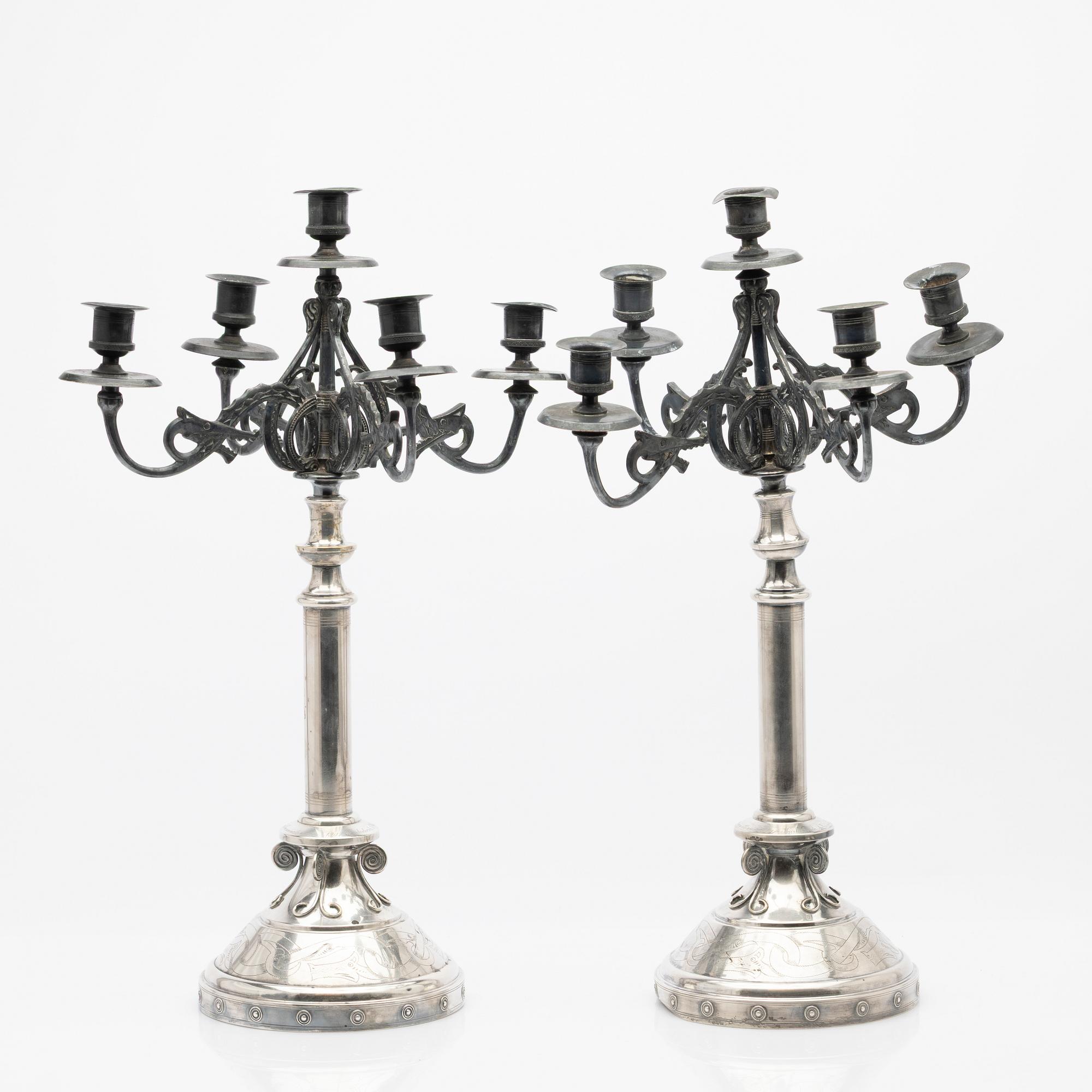Candelabra, a pair, early 20th century.