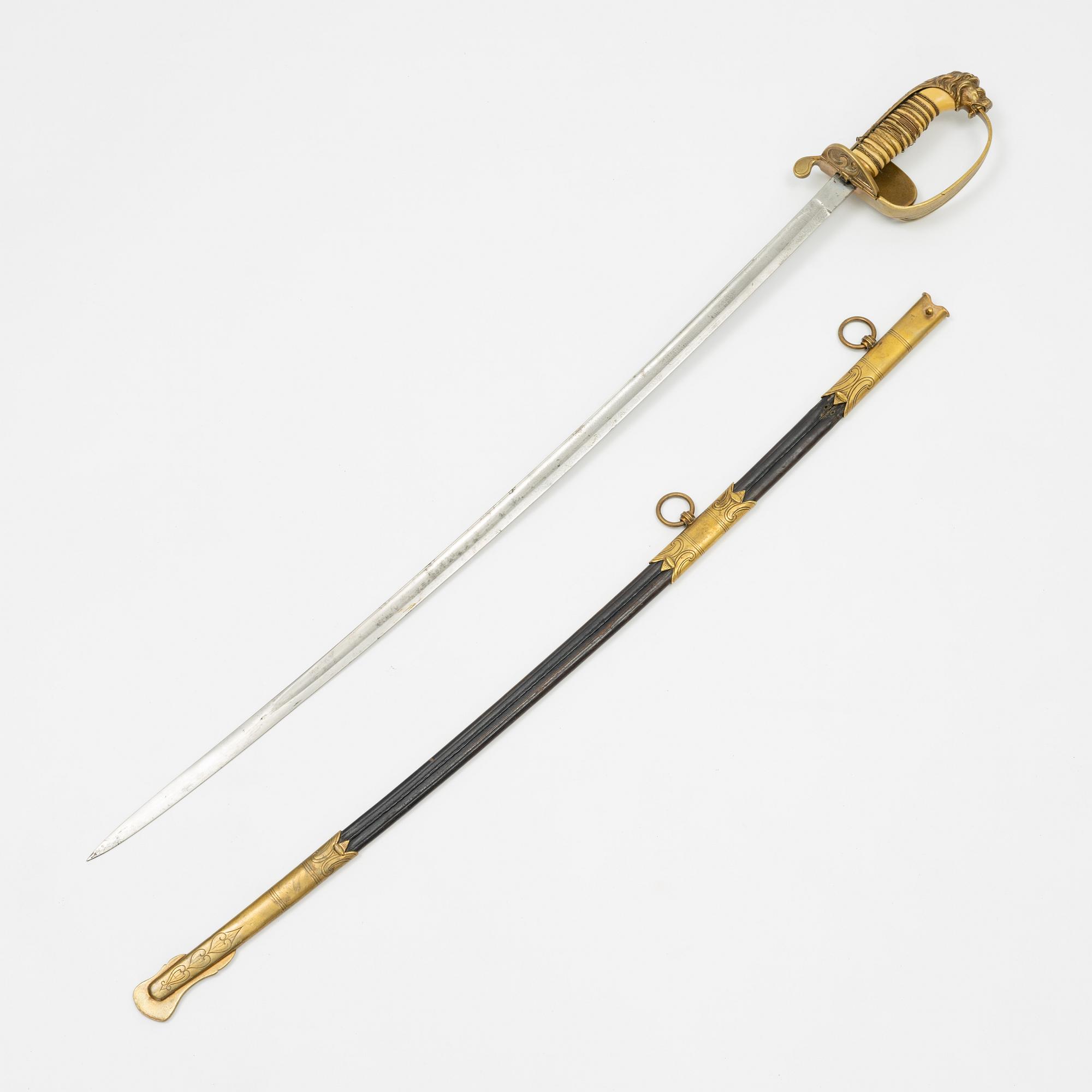 A Turkish Naval officer's sword, by Weyersberg & Kirschbaum, Solingen, from around the year 1900.