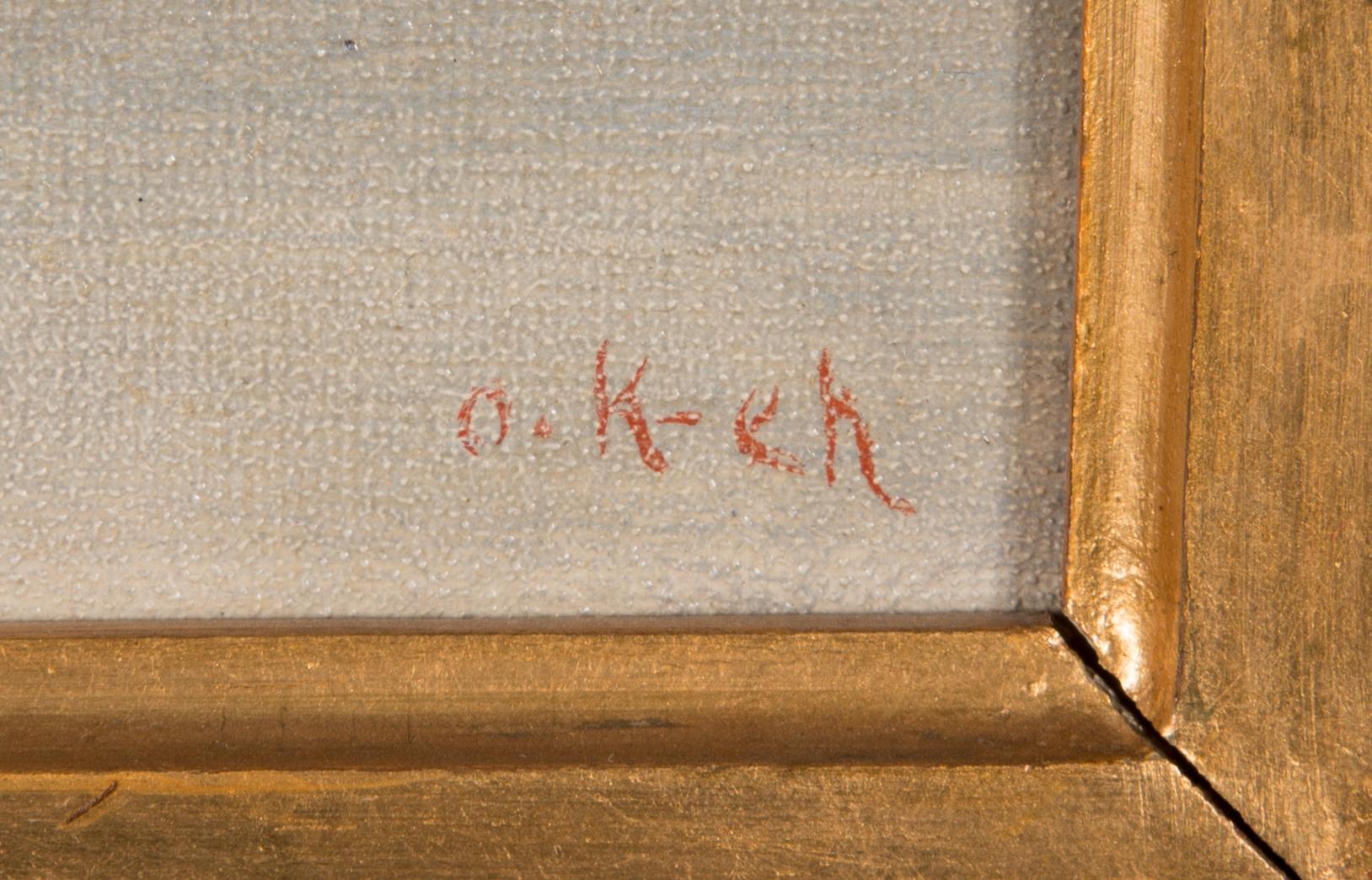 Oscar Kleineh, oil on board, signed.