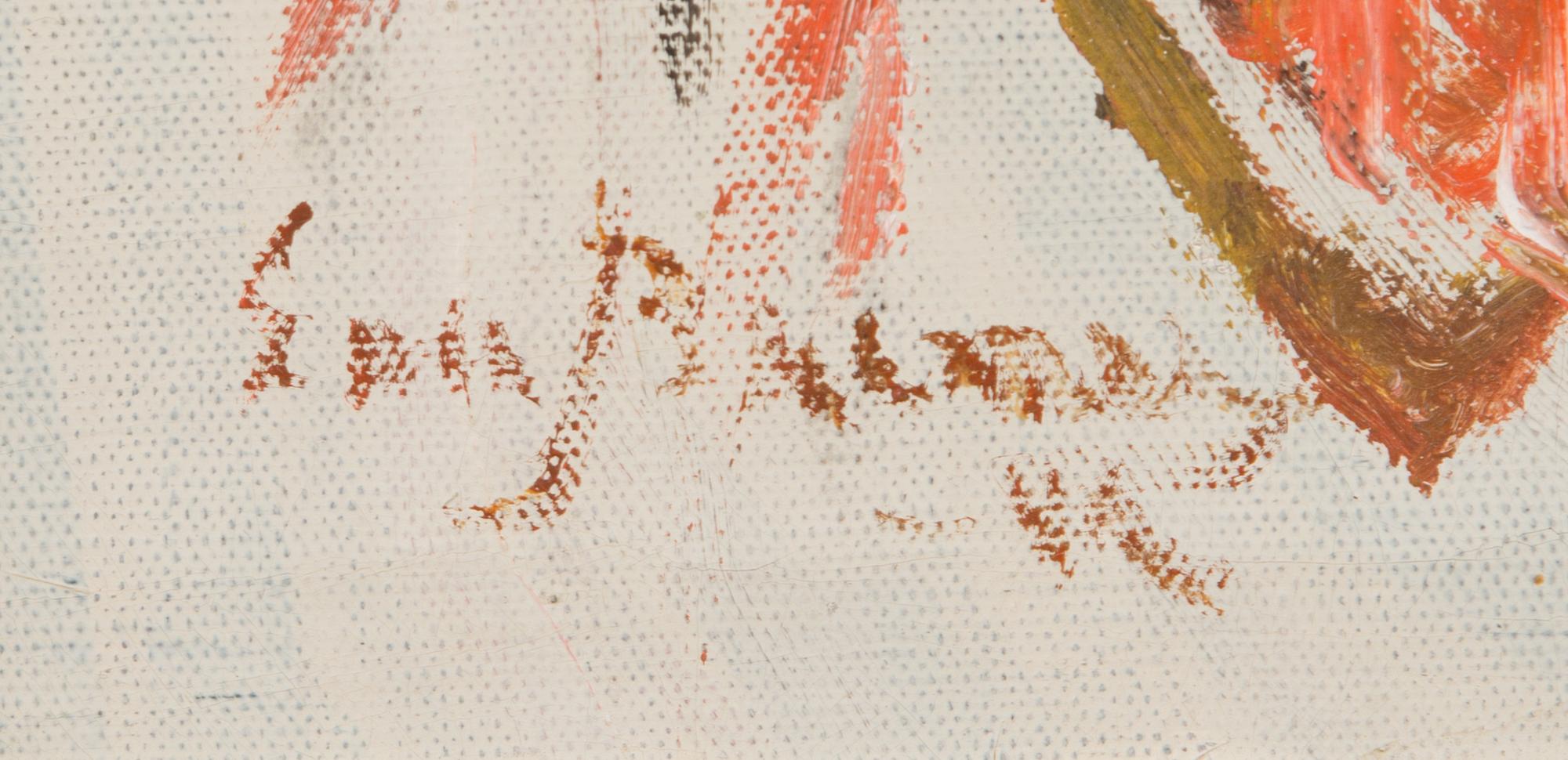 EVA BREMER-MYNTTI, oil on canvas laid on panel, signed and unclearly dated.