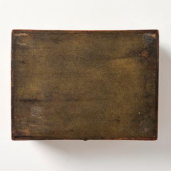 A late baroque faux-tortoise wig box, 18th century.