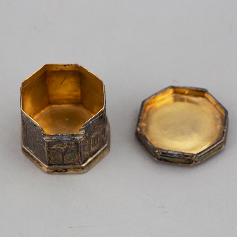 PETER ANDREAS THOMASSON, luktdosa, silver, Karlskrona (1832-1864).
