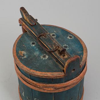 a swedish wooden jar from the 19th century.