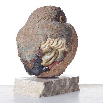 Tyra Lundgren, a stoneware sculpture of a bird, Sweden, dated 1967.