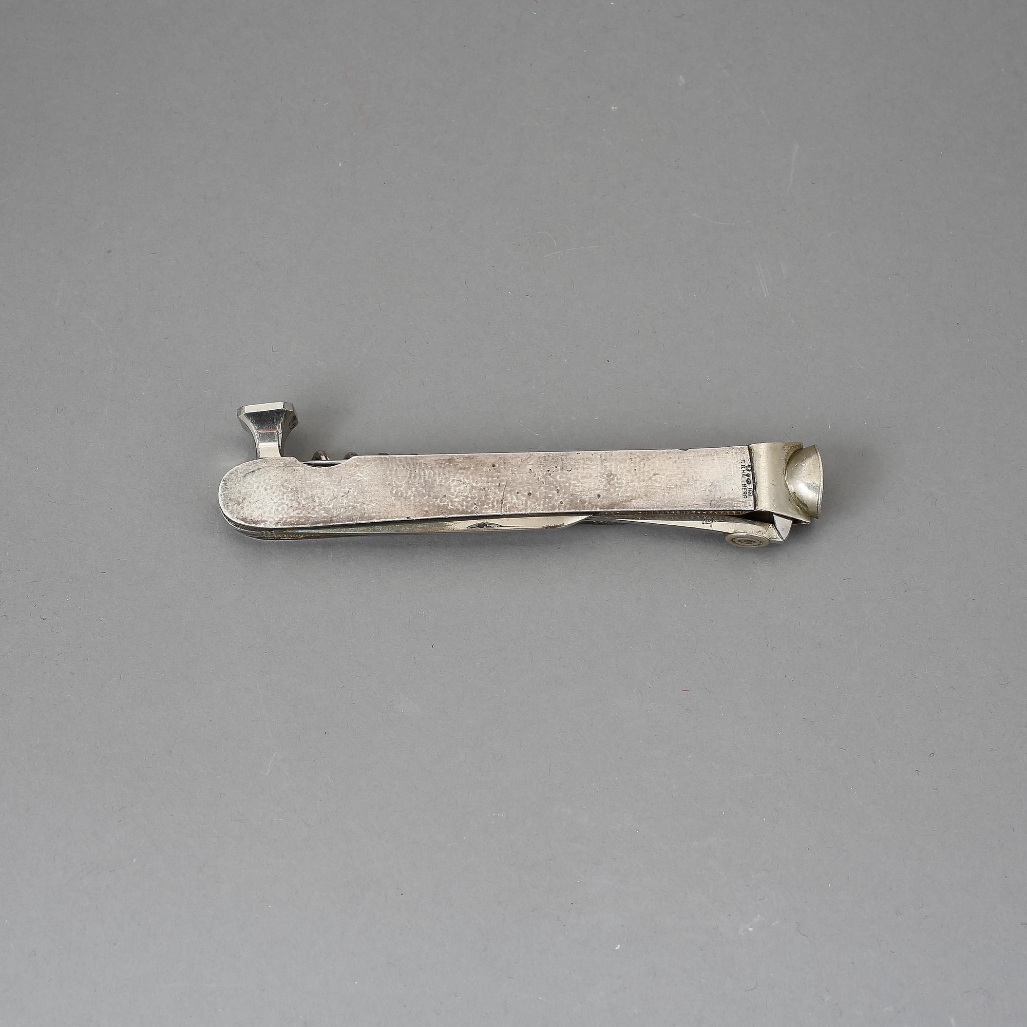 CIGARRSNOPPARE, silver, importstämplad, CG Hallberg, Stockholm, 1917.