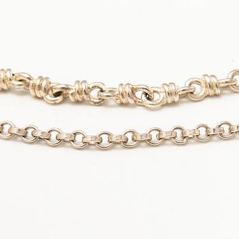 HALSBAND, 2 st, silver.