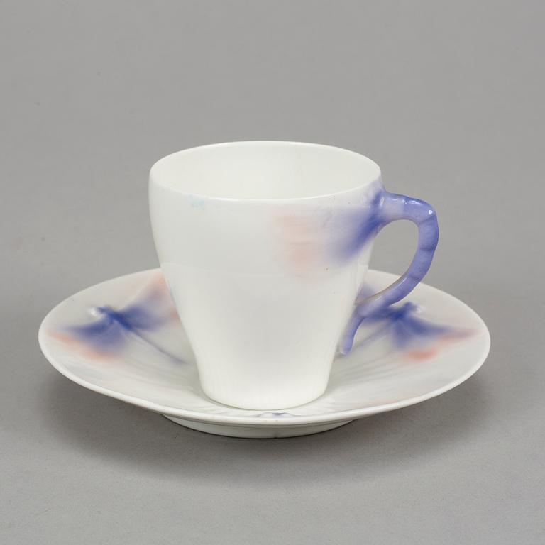 Alf Wallander, a 'Trollsländan' part service, nine pieces,  Rörstrand, Jugend.