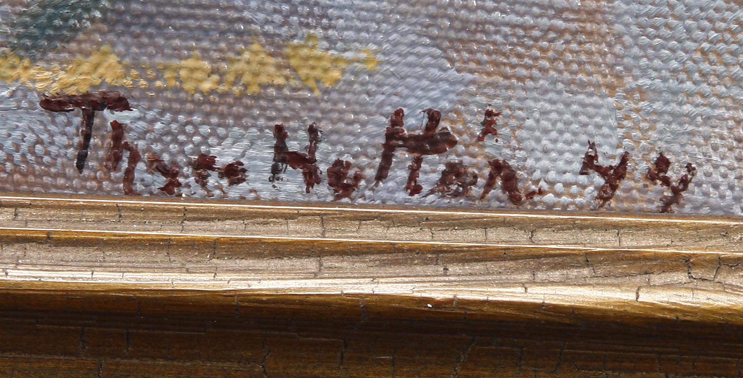 OKÄND KONSTNÄR, olja på duk. Sign Hultén.