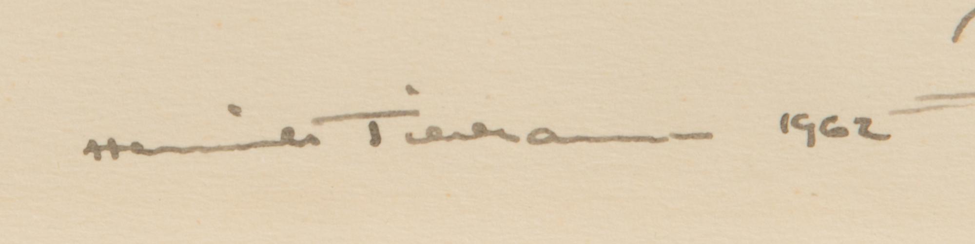 HENRIK TIKKANEN, drawing, signed and dated 1962.