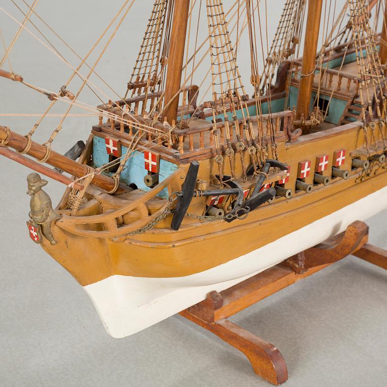 A 20th century ship model.
