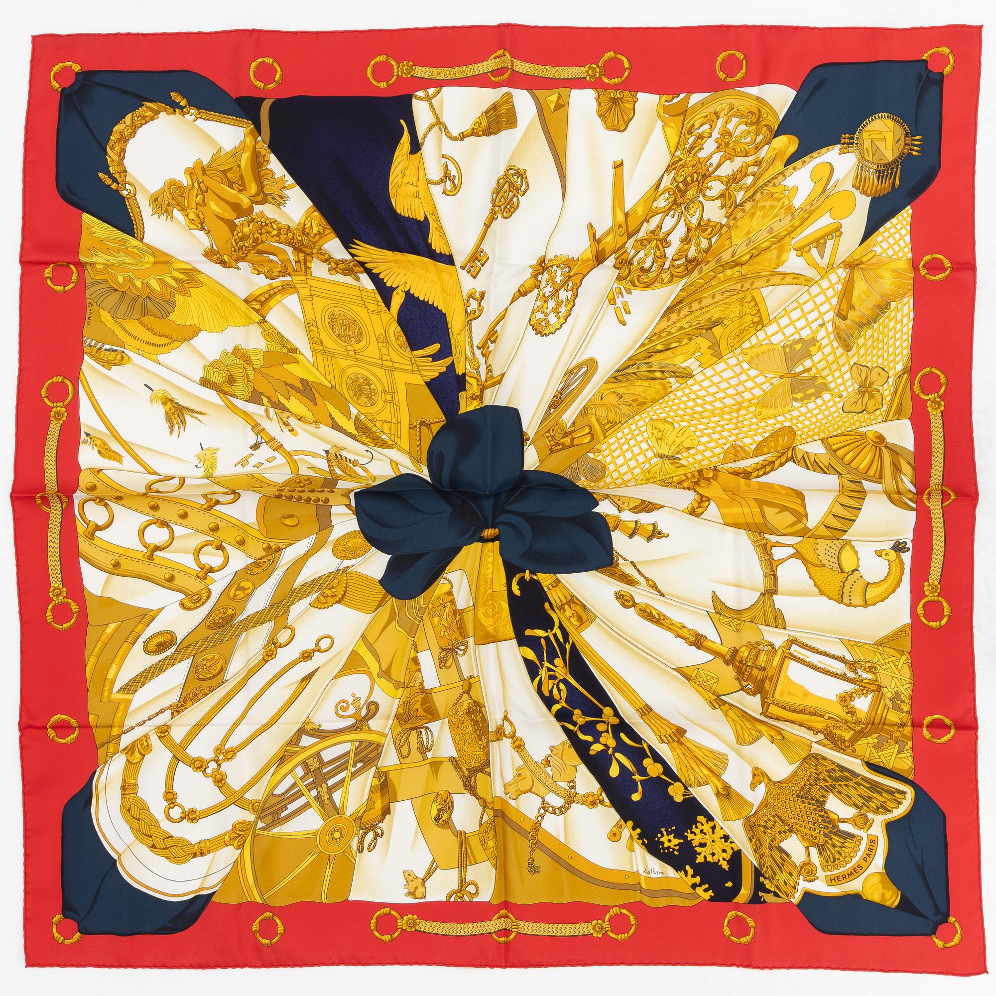 Hermès, scarf, "Soleil de soie".