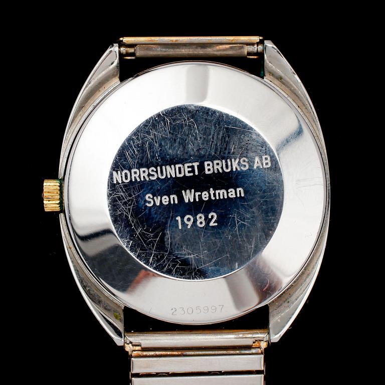 ARMBANDSUR, guld på stål. IWC, International Watch Company Schaffhausen, Quartz Flatline.
