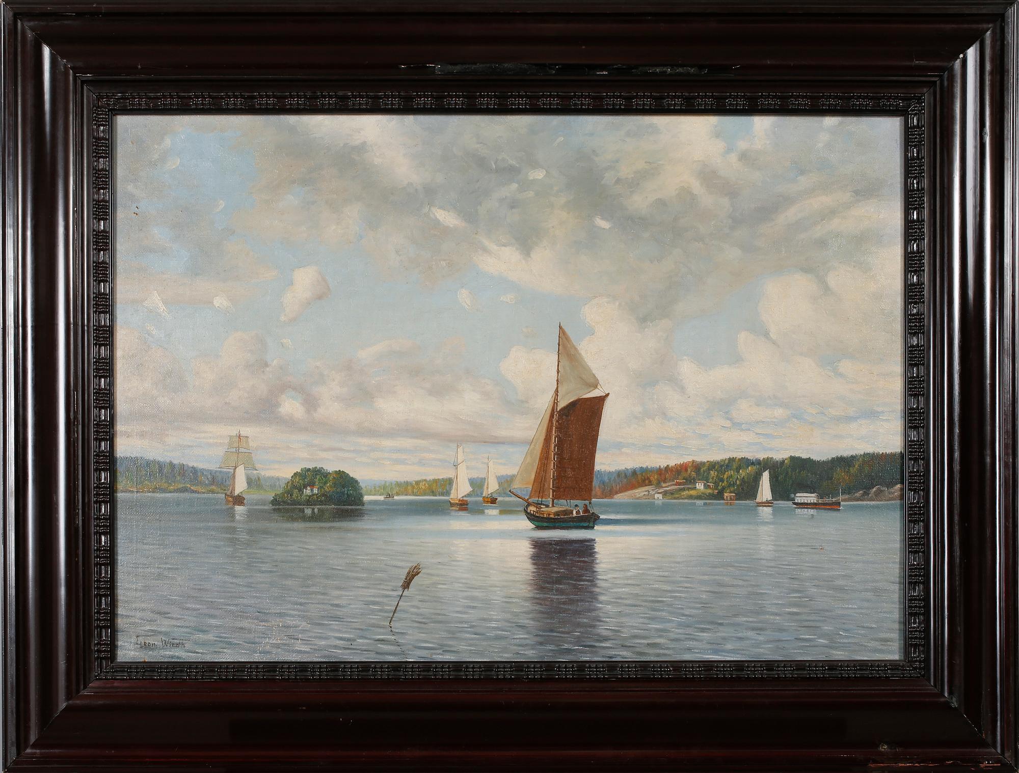 LEONARD WIEDH, olja på duk, signerad.