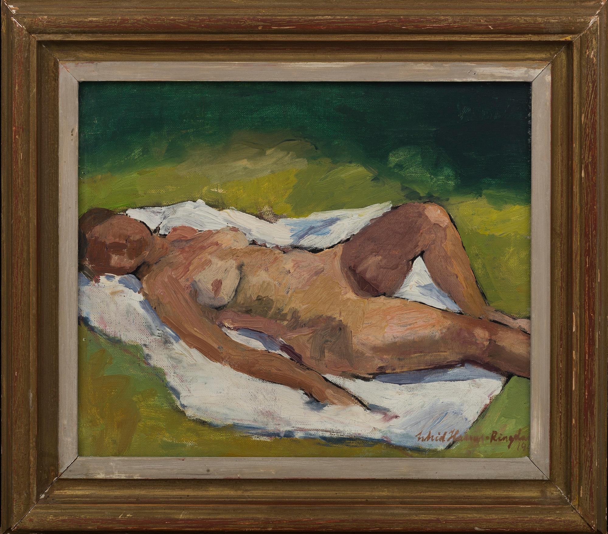 ASTRID HARMS-RINGDAHL, oil on canva, signed 1956.