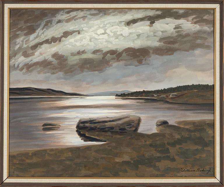 William Bodingh, akvarell, signerad.