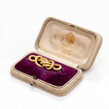 Michael Perchin, rintaneula, 14K (56) kultaa, Fabergé, Pietari, 1800-luvun loppu.