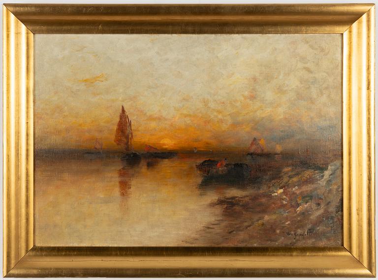 Wilhelm von Gegerfelt, Sunset over the sea.