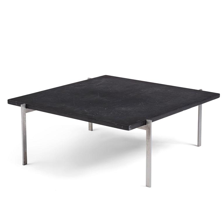 Poul Kjaerholm, a black stone top 'PK61' table, edition E Kold Christensen, Denmark.