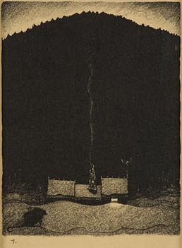 John Bauer, "Troll", de kompletta 10 osignerade litografierna ur sviten.