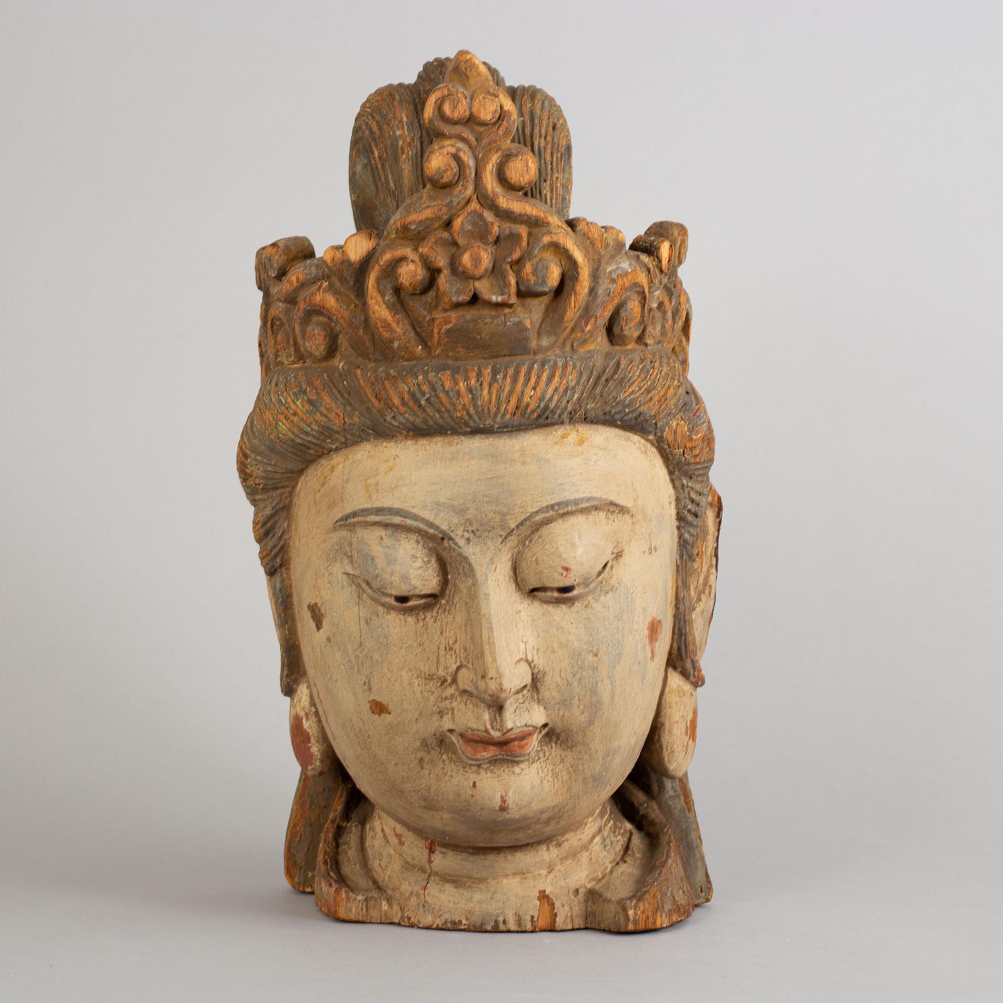 Skulptur, trä. Mingstil, Kina, 1900-tal.