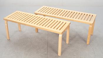 BÄNKAR, ett par, Alvar Aalto, Artek.