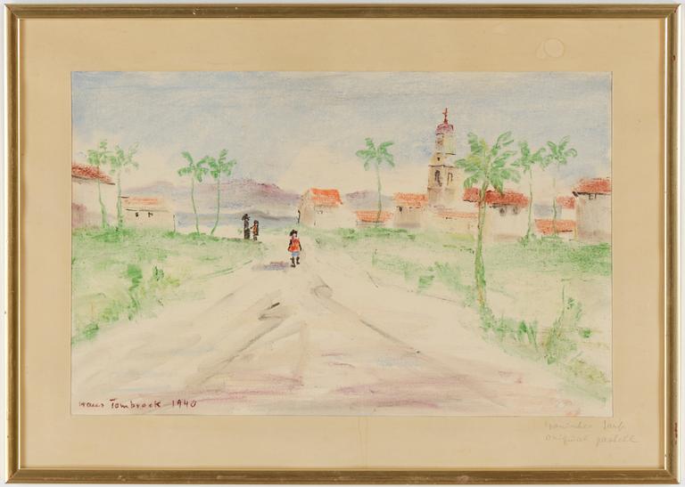HANS TOMBROCK, pastell. Signerad och daterad 1940.